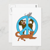 Friedenstiere Postkarte (Vorne/Hinten)