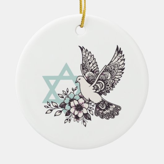 Friedenstruppe für Israel Keramik Ornament (Vorne)