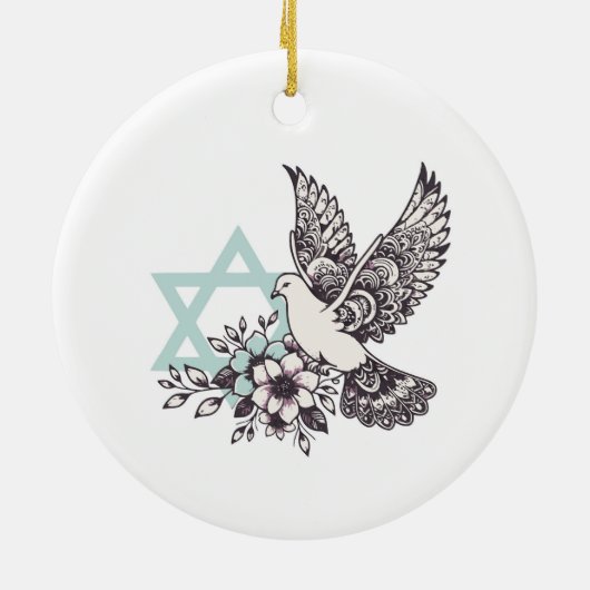 Friedenstruppe für Israel Keramik Ornament (Hinten)