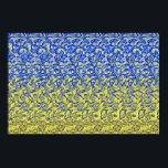 Friedenstruppe in der Ukraine - versteckter 3D-Dru Poster<br><div class="desc">Die Stereogrammillusion zeigt eine fliegende Friedenstruppe im versteckten 3D-Bild. Stilisiert mit einem abstrakten Muster, um die Fahne der Ukraine. Stereogramm ist eine phantastische optische 3D-Illusion. Es sieht aus wie Tapete mit einem sich wiederholenden Muster, aber es gibt eine versteckte 3D-Szene im Inneren. Um es sehen zu können, müssen Sie eine...</div>