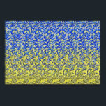 Friedenstruppe in der Ukraine - versteckter 3D-Dru Poster<br><div class="desc">Die Stereogrammillusion zeigt eine fliegende Friedenstruppe im versteckten 3D-Bild. Stilisiert mit einem abstrakten Muster, um die Fahne der Ukraine. Stereogramm ist eine phantastische optische 3D-Illusion. Es sieht aus wie Tapete mit einem sich wiederholenden Muster, aber es gibt eine versteckte 3D-Szene im Inneren. Um es sehen zu können, müssen Sie eine...</div>