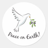 Friedenstruppe Runder Aufkleber (Vorderseite)