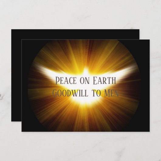 Friedenstruppe | Weltfrieden Goodwill an Männer Einladung (Vorne/Hinten)