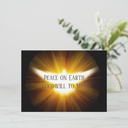 Friedenstruppe | Weltfrieden Goodwill an Männer Einladung (Stehend Vorderseite)