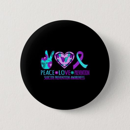Friedensverhütung Happy Suicide Awareness Grap Button (Vorderseite)