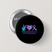 Friedensverhütung Happy Suicide Awareness Grap Button (Vorne & Hinten)
