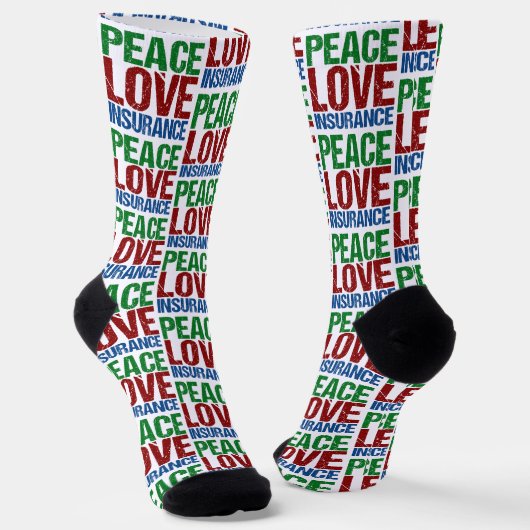 Friedensversicherung Funny Christmas Liebe Socken (Gewinkelt)