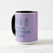 Friedensverzeihung Tasse | Spiritueller Kaffee Cup (Vorderseite Links)