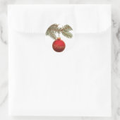 Friedensverzierung mit Grünaufkleber Runder Aufkleber (Tasche)