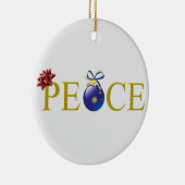 Friedensverzierungs-Weihnachten Keramikornament (Rechts)
