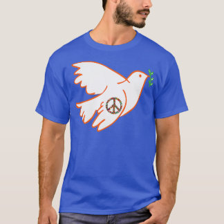 Friedensvogel Taube Pigeon Hippy Hippie T-Shirt