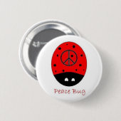 Friedenswanzen-Knopfweiß Button (Vorne & Hinten)