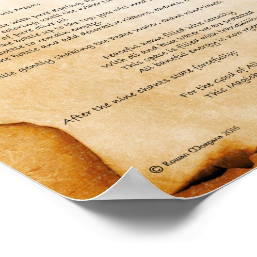 FRIEDENSWASSERPOSTER POSTER (Ecke)