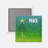 Friedensweihnachtsbaum Magnet (Vorderseite/Rückseite)