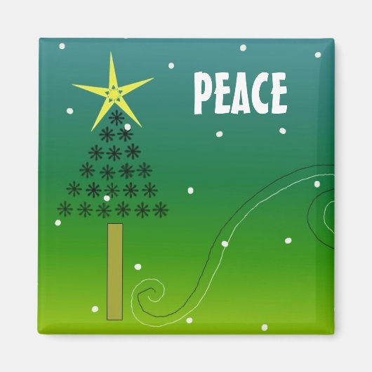 Friedensweihnachtsbaum Magnet (Vorne)