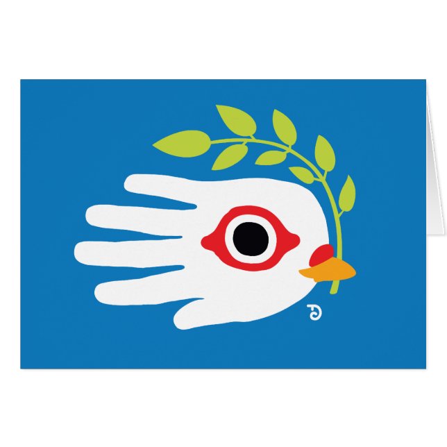 Friedensweiß tauchte mit Ölzweig (Vorderseite (Horizontal))