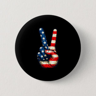 Friedenszeichen 60er vintage 4. Juli 70er Hippie Button