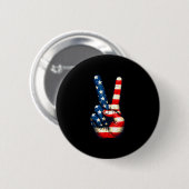 Friedenszeichen 60er vintage 4. Juli 70er Hippie Button (Vorne & Hinten)