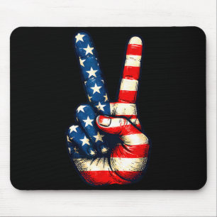 Friedenszeichen 60er Vintage 4. Juli 70er Hippie Mousepad