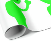 Friedenszeichen Alien niedlich Geschenkpapier (Rolleneckpunkt)