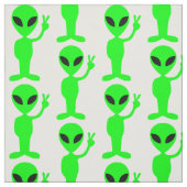 Friedenszeichen Alien niedlich Stoff (Muster)