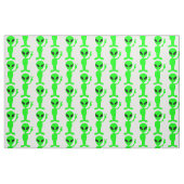 Friedenszeichen Alien süß Stoff (Fat Quarter (45,7 x 55,9 cm))