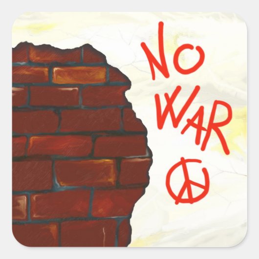 Friedenszeichen an der Wand, Aufkleber (Vorderseite)