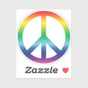 Friedenszeichen Anti-Krieg Regenbogenfarben Modern Aufkleber