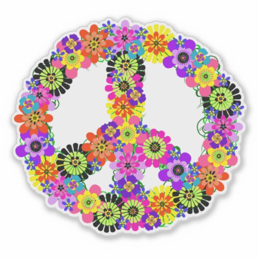 Friedenszeichen Aufkleber (Vorderseite)