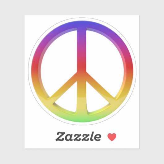 Friedenszeichen Aufkleber (Blatt)