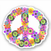 Friedenszeichen Aufkleber (Vorderseite)