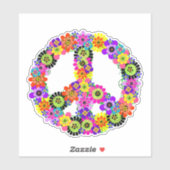 Friedenszeichen Aufkleber (Blatt)