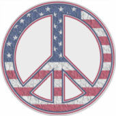 Friedenszeichen Aufkleber (Vorderseite)