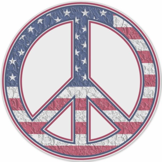 Friedenszeichen Aufkleber (Vorderseite)