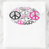 Friedenszeichen-Aufkleber Ovaler Aufkleber (Tasche)