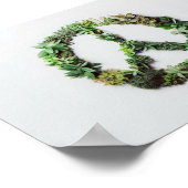 Friedenszeichen aus Blätter Poster (Ecke)