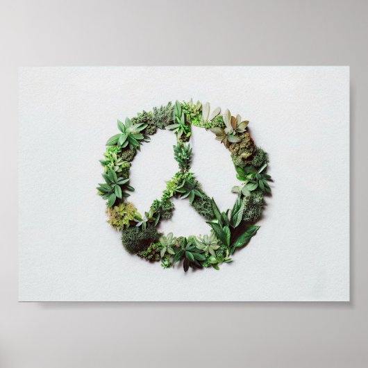 Friedenszeichen aus Blätter Poster (Vorne)