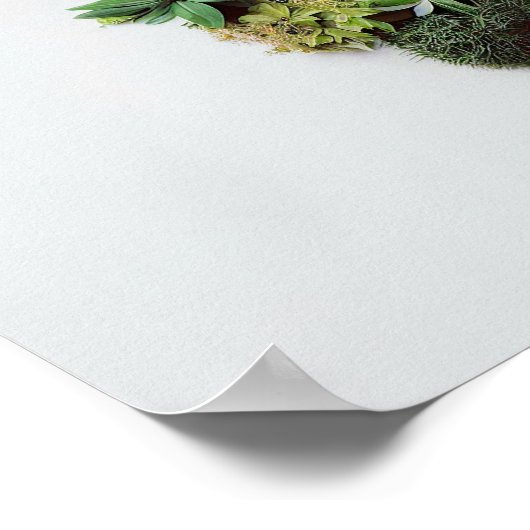 Friedenszeichen aus Blätter Poster (Ecke)