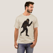 Friedenszeichen Bigfoots Sasquatch T-Shirt (Vorne ganz)