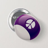 FRIEDENSzeichen-BILLARD-BALL Button (Vorne & Hinten)