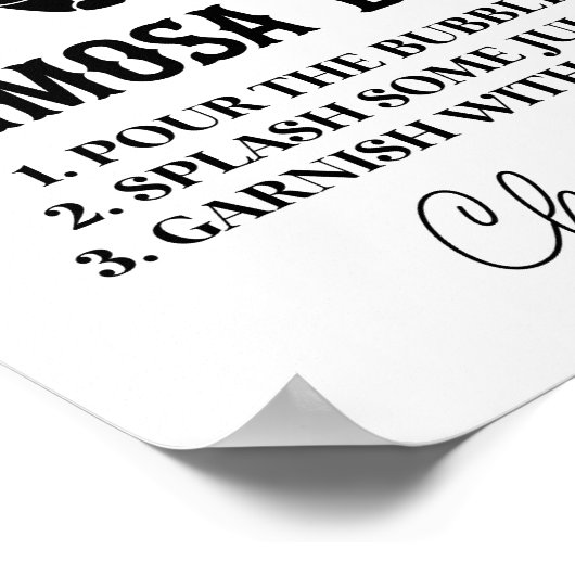 Friedenszeichen bis Tod Do us Party Mimosa Bar Sig Poster (Ecke)