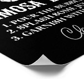 Friedenszeichen bis Tod Do us Party Mimosa Bar Sig Poster (Ecke)