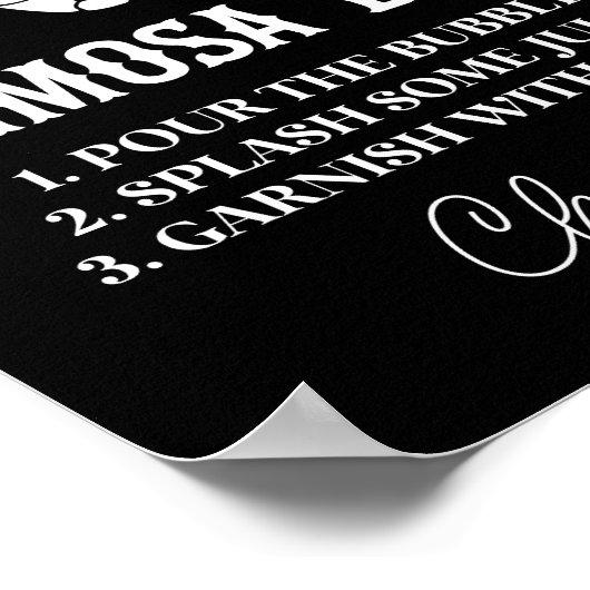 Friedenszeichen bis Tod Do us Party Mimosa Bar Sig Poster (Ecke)