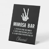 Friedenszeichen bis Tod Do us Party Mimosa Bar Sig Sockelschild (Vorderseite)
