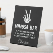 Friedenszeichen bis Tod Do us Party Mimosa Bar Sig Sockelschild (In SItu)