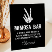 Friedenszeichen bis Tod Do us Party Mimosa Bar Sig Sockelschild
