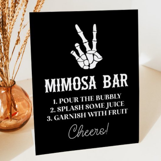 Friedenszeichen bis Tod Do us Party Mimosa Bar Sig Sockelschild