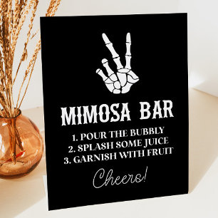 Friedenszeichen bis Tod Do us Party Mimosa Bar Sig Sockelschild