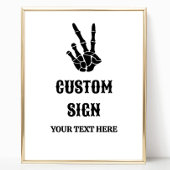 Friedenszeichen bis zum Tod Do us Party Benutzerde Poster