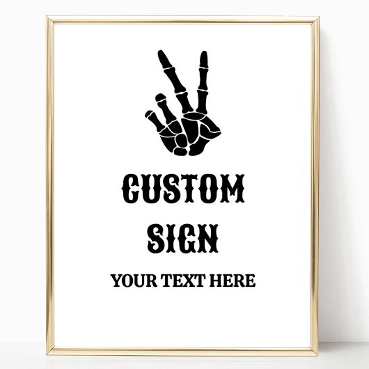 Friedenszeichen bis zum Tod Do us Party Benutzerde Poster